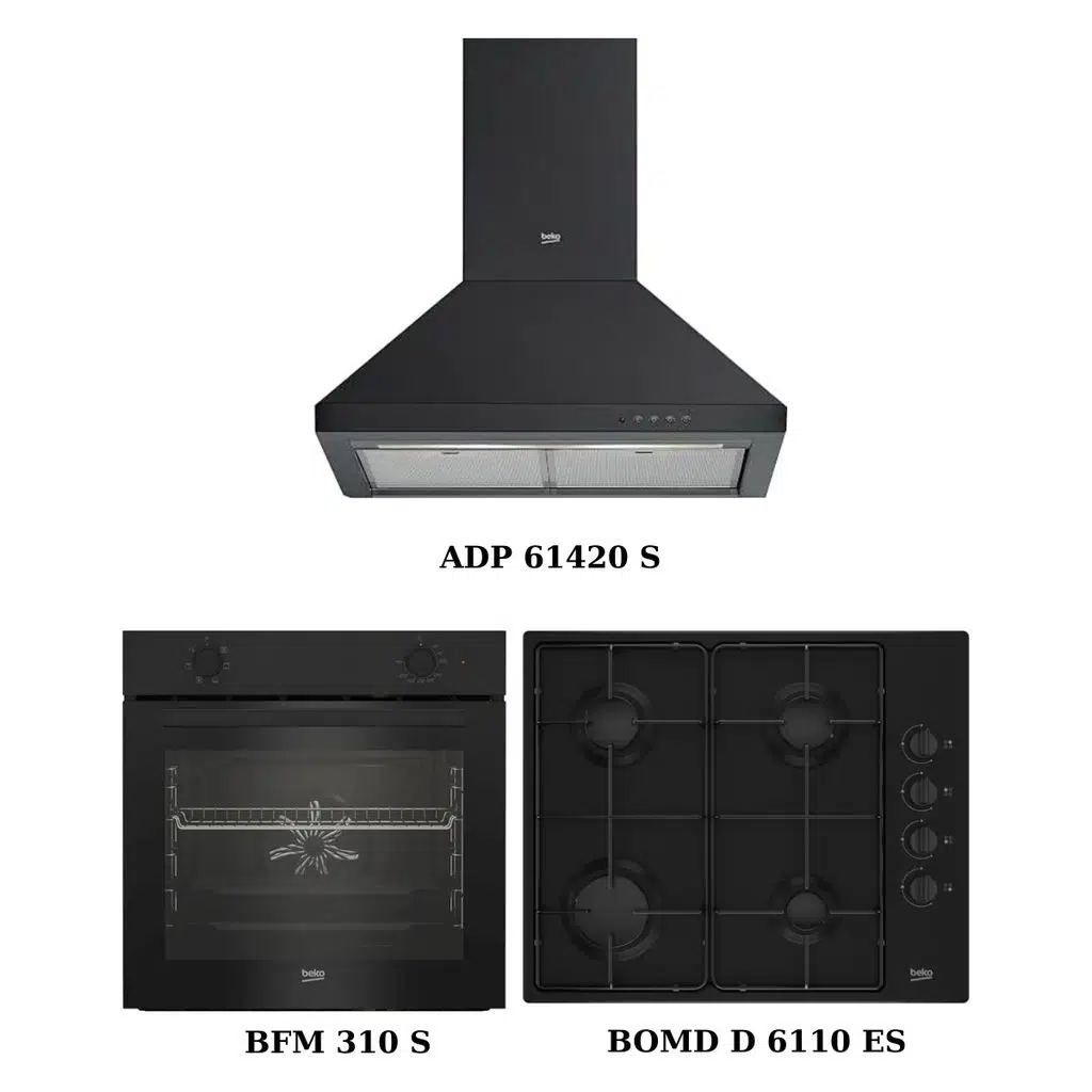 Beko Siyah Ankastre Set (Adp 61420 S + Bomd D 6110 Es + Bfm 310 S)
